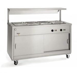 Parry Sliding Door Electric Hot Cupboard With Full Bain Marie Top 123 KG