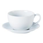 porcelite bowl shape cups & saucer