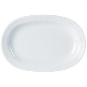 porcelite rimmed deep oval plate